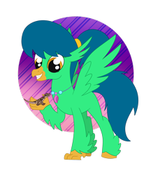 Size: 1896x1984 | Tagged: safe, artist:dyonys, oc, oc:crystal rain, gecko, hippogriff, simple background, smiling, transparent background