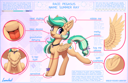 Size: 4304x2808 | Tagged: safe, artist:lunebat, oc, oc only, oc:summer ray, pegasus, pony, :p, chest fluff, ear fluff, frog (hoof), solo, tongue out, underhoof