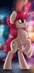 Size: 1080x2280 | Tagged: safe, artist:av-4, artist:avastin4, oc, oc only, oc:little vanilla, pony, unicorn, bipedal, chest fluff, eye clipping through hair, eyebrows, eyebrows visible through hair, female, mare, solo