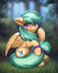 Size: 1478x1847 | Tagged: safe, artist:scheadar, oc, oc only, oc:summer ray, pegasus, pony, female, forest, mare, solo