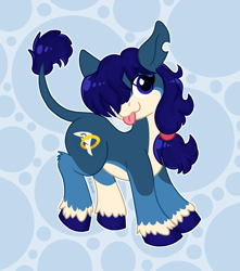 Size: 2676x3024 | Tagged: safe, artist:pink-pone, oc, oc only, oc:blueberry sky, earth pony, pony, high res, solo, tongue out