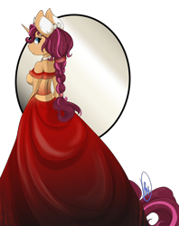 Size: 2000x2522 | Tagged: safe, alternate version, artist:daniefox, oc, oc only, oc:breezie knoll, unicorn, anthro, clothes, dress, female, high res, simple background, solo, transparent background