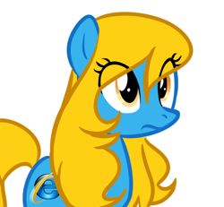 Size: 600x555 | Tagged: safe, artist:marytheechidna, oc, oc only, oc:internet explorer, earth pony, pony, ask internet explorer, alternate hairstyle, browser ponies, internet explorer, solo