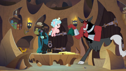 Size: 1920x1080 | Tagged: safe, screencap, cozy glow, lord tirek, queen chrysalis, g4, the ending of the end, bell, grogar's bell