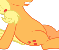 Size: 3477x2954 | Tagged: safe, artist:slb94, edit, vector edit, applejack, pony, princess twilight sparkle (episode), belly, cropped, female, high res, pictures of bellies, simple background, sitting, solo, transparent background, vector