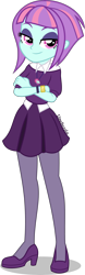 Size: 1400x4500 | Tagged: safe, artist:limedazzle, sunny flare, equestria girls, g4, beautiful, casual, clothes, crossed arms, eyeshadow, female, high heels, high res, lidded eyes, looking at you, makeup, old version, shoes, show accurate, simple background, smiling, smiling at you, solo, transparent background