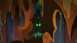 Size: 1920x1080 | Tagged: safe, screencap, queen chrysalis, pony, g4, the ending of the end, female, glowing eyes, solo
