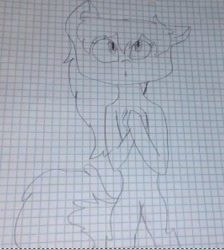 Size: 399x446 | Tagged: safe, artist:pawstheartest, oc, oc only, pony, unicorn, graph paper, horn, lineart, looking up, monochrome, solo, traditional art, unicorn oc