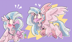 Size: 3500x2060 | Tagged: safe, artist:peanutcat62, silverstream, hippogriff, g4, cute, diastreamies, female, heart, high res, no pupils, open mouth, smiling, solo