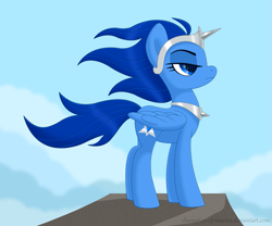 Size: 1443x1200 | Tagged: safe, artist:champion-of-namira, oc, oc only, oc:true blue, pegasus, pony, female, mare, solo