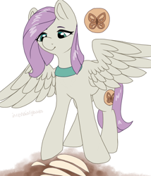 Size: 3000x3500 | Tagged: safe, artist:incendiarymoth, fluttershy, maud pie, pegasus, pony, g4, female, fusion, high res, solo