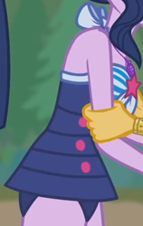 Size: 652x1029 | Tagged: safe, screencap, sci-twi, sunset shimmer, twilight sparkle, equestria girls, g4, my little pony equestria girls: better together, unsolved selfie mysteries, beach shorts swimsuit, breasts, clothes, cropped, equestria girls swimsuit, female, geode of telekinesis, jewelry, magical geodes, necklace, one-piece swimsuit, sci-twi swimsuit, sideboob, sleeveless, solo focus, swimsuit, twilight sparkle's beach shorts swimsuit