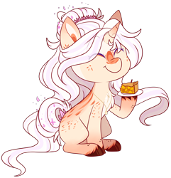 Size: 2488x2580 | Tagged: safe, artist:jetjetj, part of a set, oc, oc only, oc:peach flambé, pony, unicorn, commission, cute, female, high res, mare, simple background, solo, transparent background, ych result