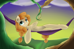 Size: 4248x2826 | Tagged: safe, artist:guatergau5, pear butter, earth pony, pony, g4, female, hammock, mare, solo