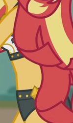 Size: 614x1033 | Tagged: safe, screencap, sunset shimmer, equestria girls, equestria girls series, g4, unsolved selfie mysteries, beach shorts swimsuit, bikini, bikini bottom, bikini top, breasts, clothes, cropped, female, gem, jewelry, necklace, pictures of bellies, sideboob, sleeveless, solo, sunset shimmer swimsuit, sunset shimmer's beach shorts swimsuit