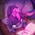 Size: 1280x1280 | Tagged: safe, artist:...macabre..., twilight sparkle, alicorn, pony, g4, book, colored hooves, cute, cutie mark, eyes on the prize, female, floppy ears, glowing horn, high angle, horn, levitation, loss (meme), lying down, magic, mare, overhead view, pillow, prone, reading, solo, starry eyes, telekinesis, twiabetes, twilight sparkle (alicorn), wingding eyes