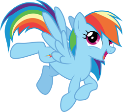 Size: 3268x3000 | Tagged: safe, artist:cloudy glow, artist:yanoda, rainbow dash, pegasus, pony, g4, the ticket master, .ai available, cute, dashabetes, female, flying, high res, mare, open mouth, simple background, transparent background, vector