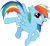 Size: 3268x3000 | Tagged: safe, artist:cloudy glow, artist:yanoda, rainbow dash, pegasus, pony, g4, my little pony: friendship is magic, the ticket master, .ai available, cute, dashabetes, female, flying, high res, mare, open mouth, simple background, solo, transparent background, vector