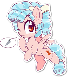 Size: 1267x1426 | Tagged: safe, alternate version, artist:blurry-kun, cozy glow, pegasus, pony, g4, bow, commission, cozybetes, cute, female, filly, flying, hair bow, looking at you, one eye closed, pure concentrated unfiltered evil of the utmost potency, pure unfiltered evil, simple background, solo, tail bow, transparent background, wink, winking at you