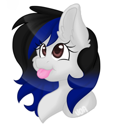 Size: 1080x1201 | Tagged: safe, artist:silentwolf-oficial, oc, oc only, earth pony, pony, :p, bust, earth pony oc, eyelashes, simple background, solo, tongue out, transparent background