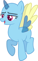 Size: 978x1572 | Tagged: safe, artist:pegasski, oc, oc only, alicorn, pony, g4, non-compete clause, alicorn oc, bald, base, eyelashes, female, horn, mare, open mouth, raised hoof, simple background, smiling, solo, transparent background, two toned wings, wings