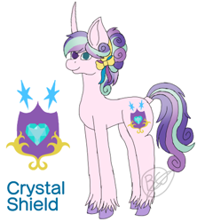 Size: 434x469 | Tagged: safe, artist:sugerthecat, princess cadance, shining armor, g4, fusion, heterochromia, simple background, white background