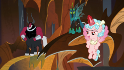 Size: 1920x1080 | Tagged: safe, screencap, cozy glow, lord tirek, queen chrysalis, alicorn, pony, g4, the ending of the end, alicornified, belly, cozycorn, race swap, we're villains duh