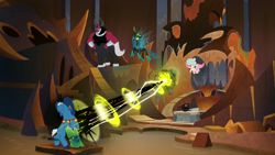 Size: 1920x1080 | Tagged: safe, screencap, cozy glow, grogar, lord tirek, queen chrysalis, g4, the ending of the end, changeling slime