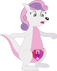Size: 2181x2718 | Tagged: safe, artist:dupontsimon, sweetie belle, kangaroo, fanfic:magic show of friendship, equestria girls, g4, cutie mark, fanfic art, high res, simple background, species swap, sweetie roo, the cmc's cutie marks, transformation, transparent background, vector