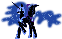 Size: 2800x1780 | Tagged: safe, artist:antstafer, nightmare moon, pony, g4, commission, commissioner:reversalmushroom, female, simple background, solo, transparent background