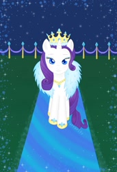 Size: 1080x1576 | Tagged: safe, artist:purrarity, rarity, pony, unicorn, g4, crown, female, hoof shoes, jewelry, mare, necklace, queen, regalia, solo