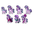 Size: 500x500 | Tagged: safe, snowfall frost, starlight glimmer, alicorn, pony, unicorn, pony town, g4, age progression, alicornified, beanie, clothes, equal cutie mark, female, filly, glasses, hat, multeity, older, older starlight glimmer, pixel art, race swap, s5 starlight, self ponidox, simple background, skirt, starlicorn, starlight cluster, suit, top hat, transparent background, younger