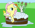 Size: 2000x1600 | Tagged: safe, artist:amateur-draw, angel bunny, fluttershy, pegasus, pony, g4, 90s grunge fluttershy, baseball cap, bathtub, brushing, bubble, cap, clothes, female, floppy ears, hat, mare, mud, one eye closed, rubber duck, shirt, simple background, skirt, solo, wet, wet mane