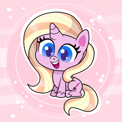 Size: 1946x1946 | Tagged: safe, artist:felux, oc, oc only, oc:ola tiger, pony, unicorn, g4.5, my little pony: pony life, cute, female, horn, mare, ocbetes, smiling, solo, unicorn oc