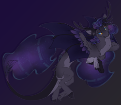 Size: 2310x2000 | Tagged: safe, artist:seffiron, oc, oc only, oc:nyra, hybrid, female, high res, interspecies offspring, offspring, parent:discord, parent:princess luna, parents:lunacord, solo