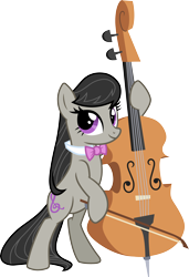 Size: 3000x4379 | Tagged: safe, artist:cloudy glow, octavia melody, earth pony, pony, g4, the best night ever, .ai available, bipedal, bow (instrument), cello, female, mare, musical instrument, simple background, solo, transparent background, vector