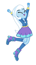 Size: 936x1696 | Tagged: safe, artist:gmaplay, trixie, equestria girls, g4, cute, diatrixes, female, jumping, simple background, solo, transparent background