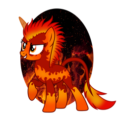 Size: 1280x1231 | Tagged: safe, artist:tenderrain-art, oc, oc only, fire pony, pony, unicorn, female, mare, simple background, solo, transparent background
