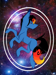 Size: 3000x4000 | Tagged: safe, artist:toptian, oc, oc only, earth pony, pony, earth pony oc, eyes closed, floating, male, space, stallion