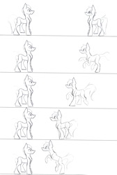 Size: 2009x2986 | Tagged: safe, artist:toptian, oc, oc only, earth pony, pony, comic, earth pony oc, high res, lineart, male, monochrome, stallion