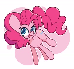 Size: 2500x2308 | Tagged: safe, artist:kindakismet, pinkie pie, earth pony, pony, g4, abstract background, cute, diapinkes, female, high res, mare, open mouth, solo