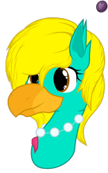 Size: 792x1267 | Tagged: safe, artist:terminalhash, oc, oc only, oc:turquoise gold, hippogriff, jewelry, necklace, simple background, solo, transparent background, vector