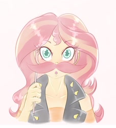 Size: 1862x2048 | Tagged: safe, artist:albertbm, sunset shimmer, equestria girls, equestria girls specials, g4, my little pony equestria girls: better together, my little pony equestria girls: rollercoaster of friendship, colored pupils, cute, fake moustache, female, looking at you, open mouth, scene interpretation, shimmerbetes, simple background, sketch, solo, white background