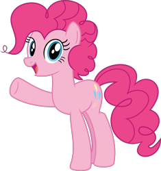 Size: 9901x10555 | Tagged: safe, artist:alandssparkle, pinkie pie, earth pony, pony, g4, g4.5, my little pony: pony life, absurd resolution, alternate hairstyle, cute, diapinkes, female, g4.5 to g4, looking at you, mare, open mouth, simple background, solo, transparent background, vector, waving, waving at you