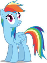 Size: 4155x5507 | Tagged: safe, artist:starcollider, derpibooru exclusive, rainbow dash, pegasus, pony, g4, rainbow falls, .svg available, derp, female, mare, rainbow derp, show accurate, simple background, solo, svg, transparent background, vector