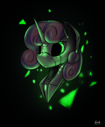 Size: 2500x3000 | Tagged: safe, artist:diskrt, sweetie belle, pony, robot, robot pony, g4, high res, solo, sweetie bot