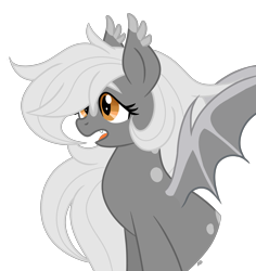 Size: 2755x2924 | Tagged: safe, artist:dreamy990, oc, oc only, oc:moonbite, bat pony, pony, female, high res, mare, simple background, solo, transparent background