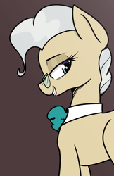 Size: 1313x2021 | Tagged: safe, artist:pinkberry, mayor mare, earth pony, pony, g4, ascot, female, glasses, lipstick, mare, solo