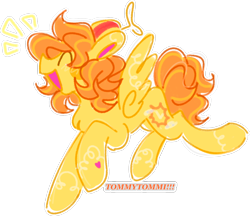 Size: 1280x1107 | Tagged: safe, artist:tommytommi, oc, oc only, oc:sunnyside dancer, pegasus, pony, accessory, hat, laughing, male, simple background, transparent background