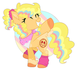 Size: 3168x2864 | Tagged: safe, artist:mint-light, artist:strawberry-spritz, oc, oc only, oc:pepp-a-roli, earth pony, pony, base used, eyes closed, female, high res, leg warmers, mare, simple background, smiling, solo, transparent background